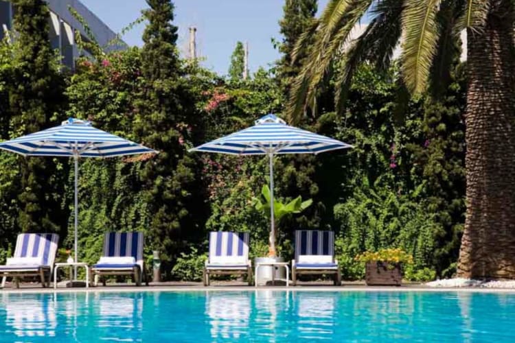 Outdoor pool seating